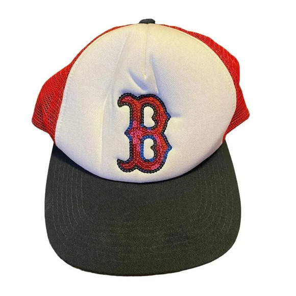 47 Other - New Hat Boston Red Sox MLB Glimmer 47” Captain SnapBack White Red Navy One Size